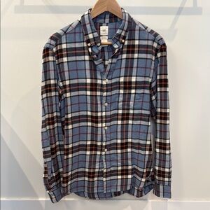 H&M Men's Blue Plaid Shirt